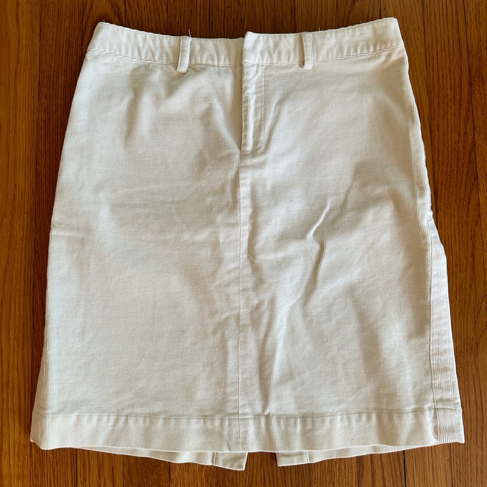 Winter White Club Monaco corduroy Pencil skirt, size 8